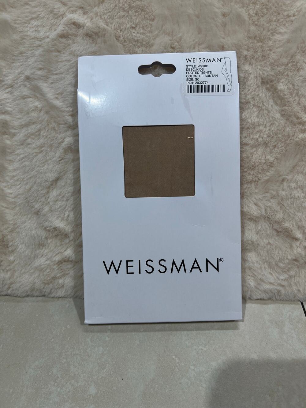 Weissman Kids Footed Tights Small Light Suntan New Sealed Dance Ballet Gymnastic
